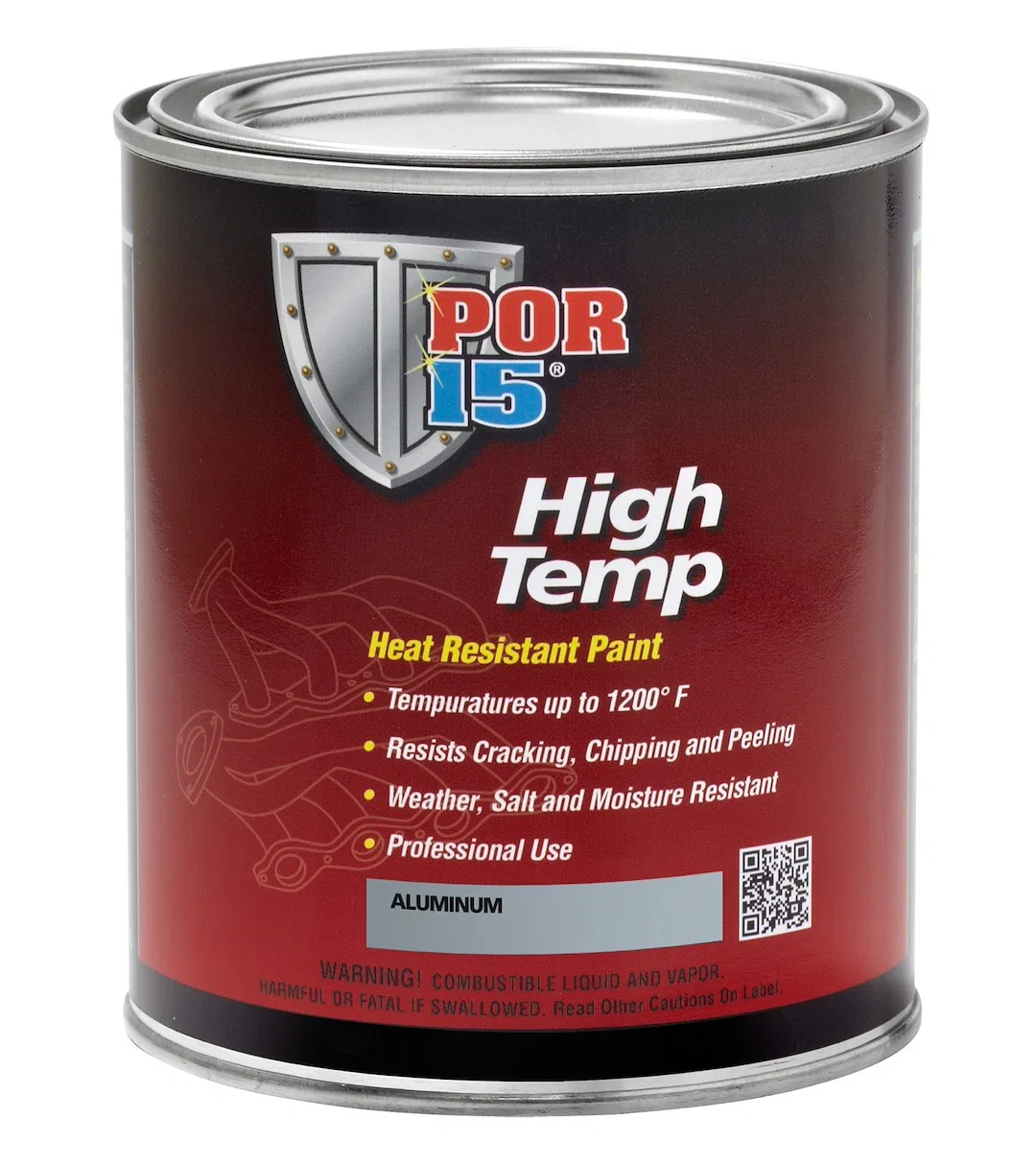 44304 – POR 15 Paint, For Use On High Temperature Applications Such As High Heat Stacks/ Boiler Jackets Or Breechings...
